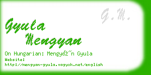 gyula mengyan business card